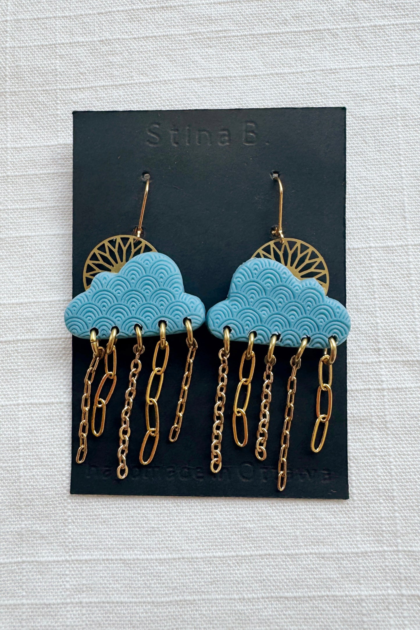 Sunny Raincloud Chain Dangle Earrings