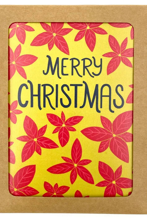 Merry Christmas Poinsettias Card
