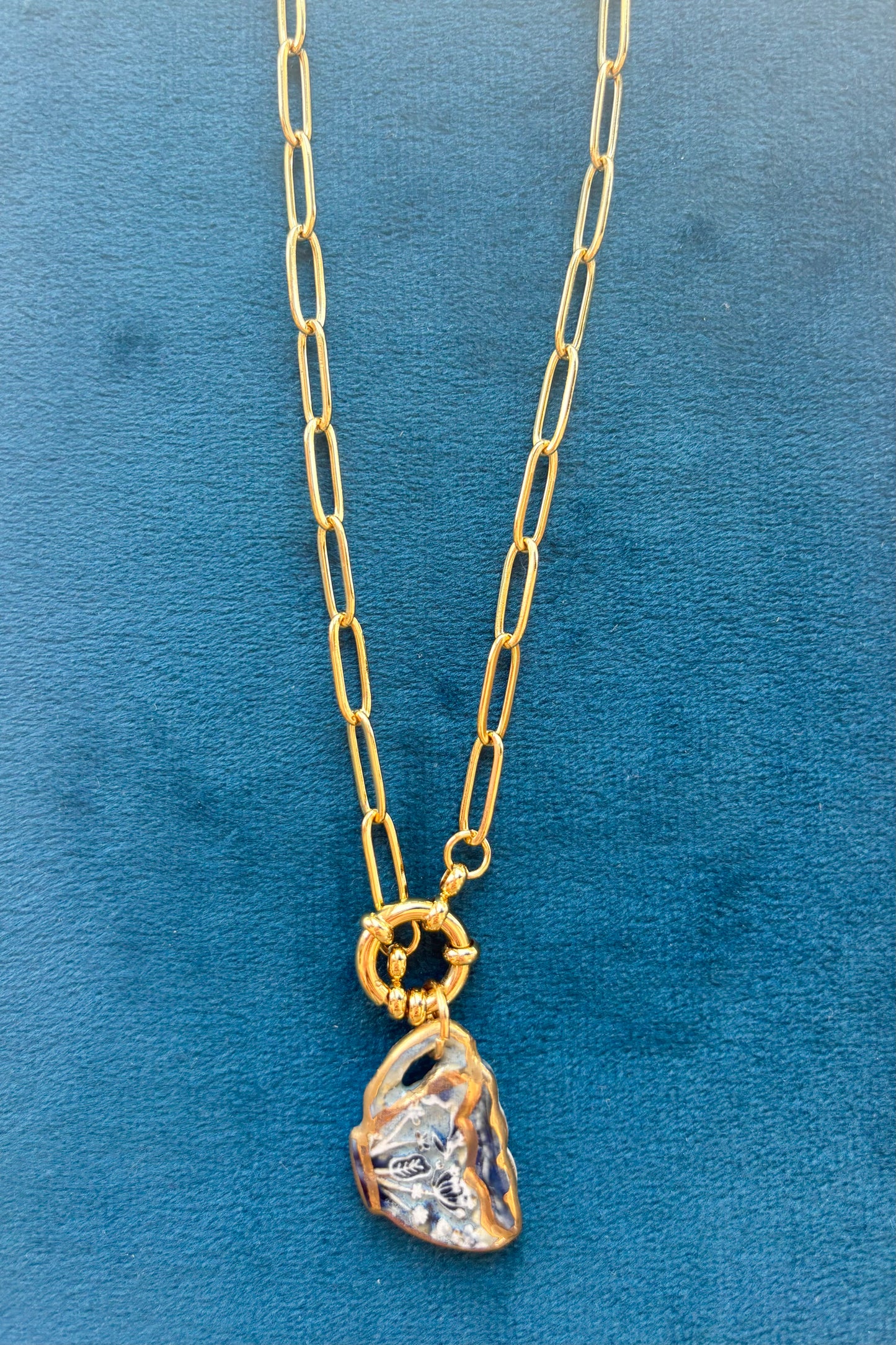 Navy Mug Necklace