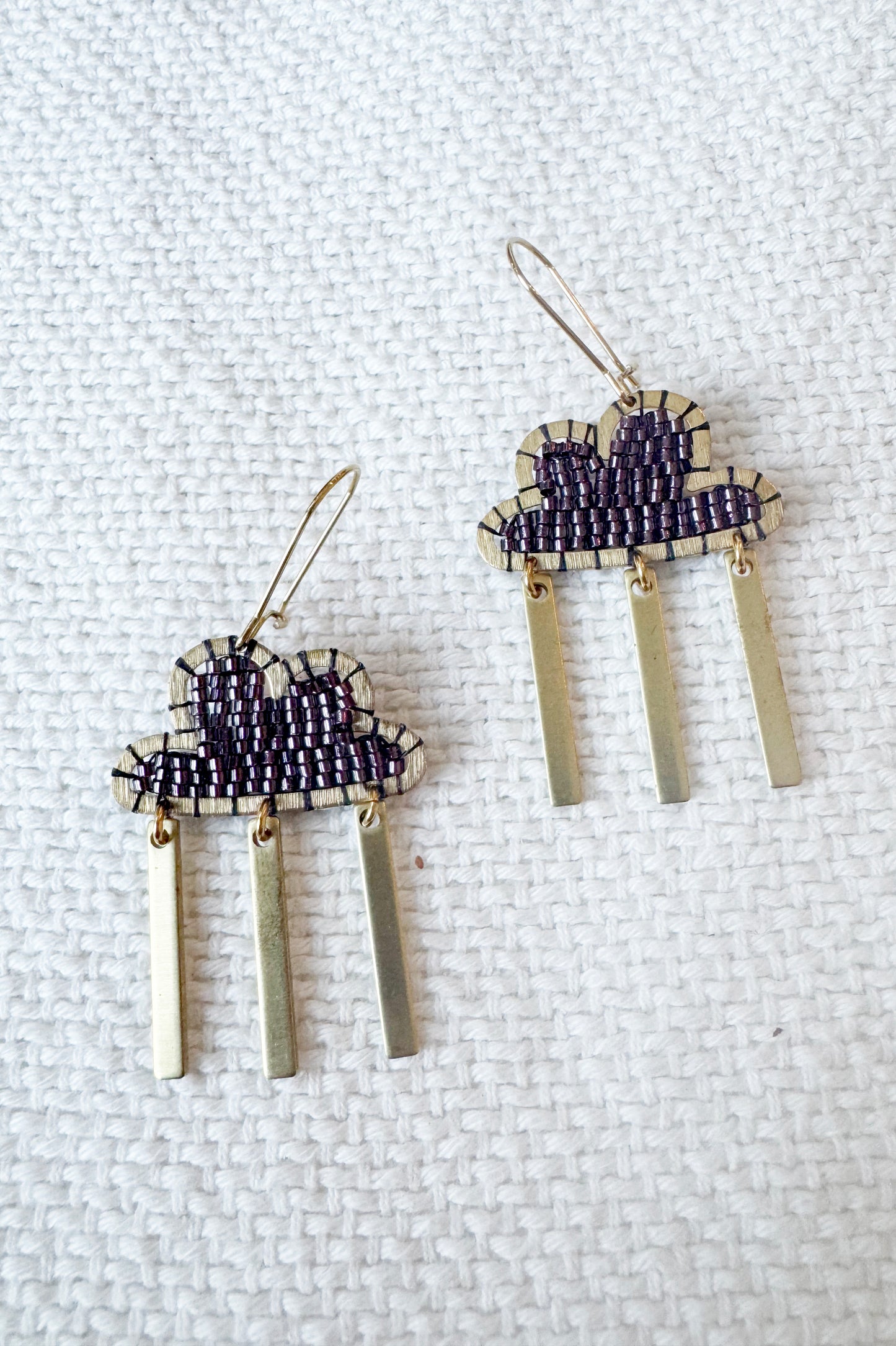 Large Stormy Cloud Earrings