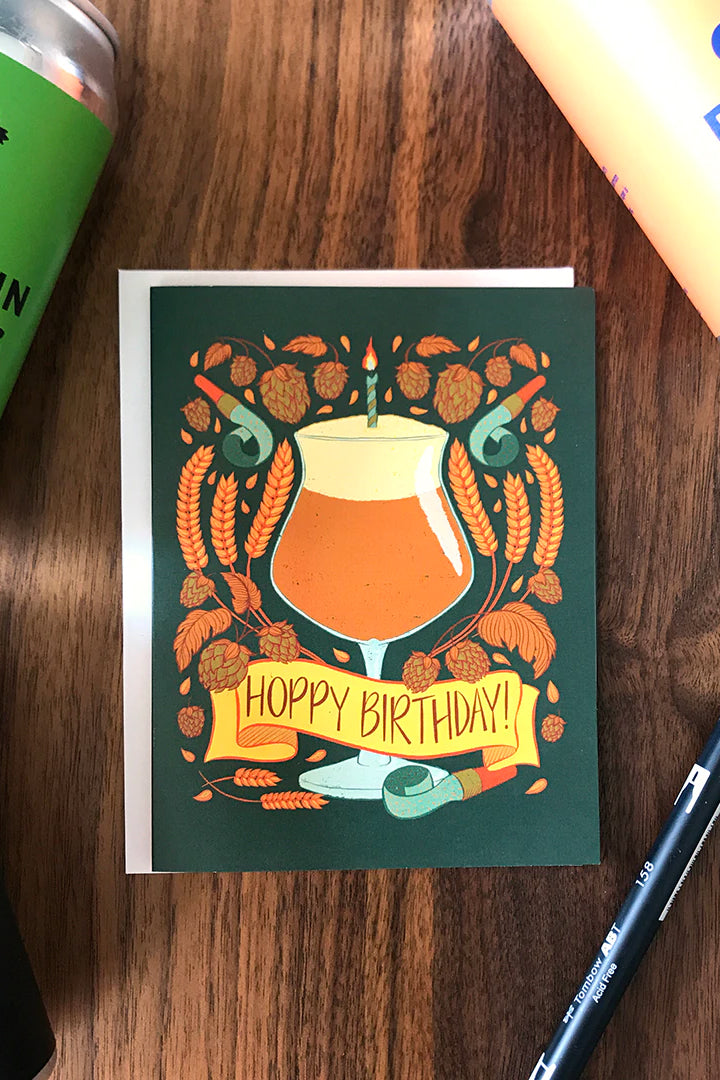 Hoppy Birthday Happy Hour Card