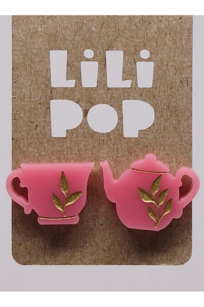 Lili0984 Teapot Stud Earrings