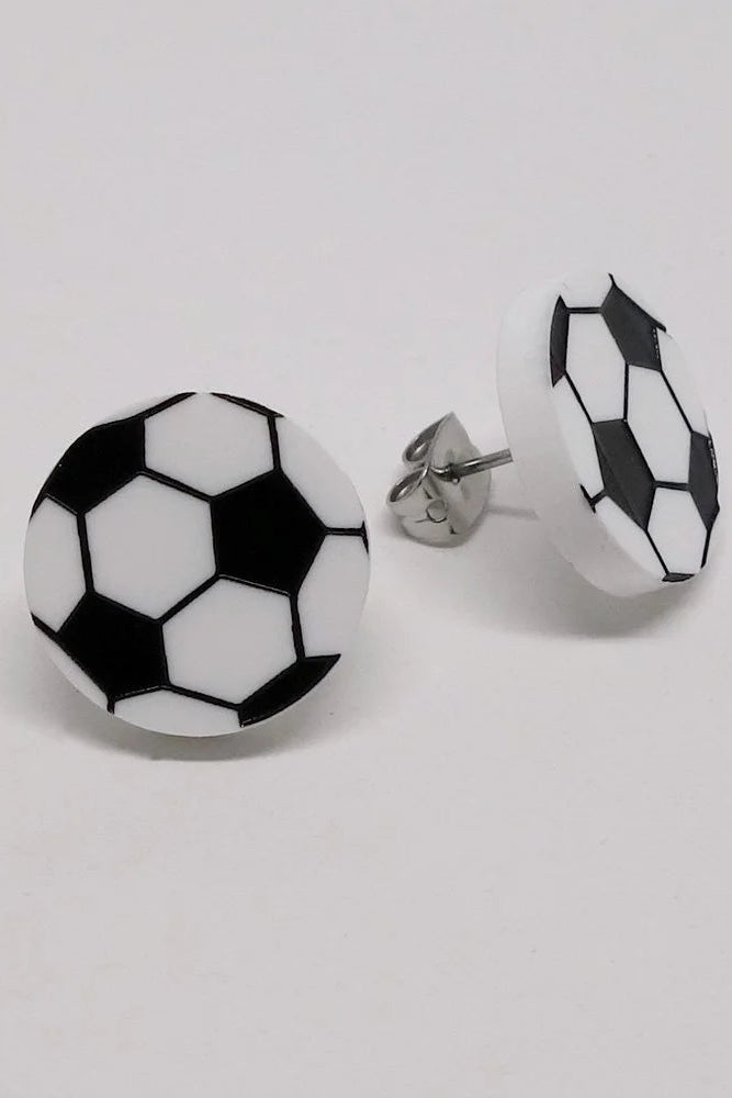 Lili0582 Soccer Stud Earrings