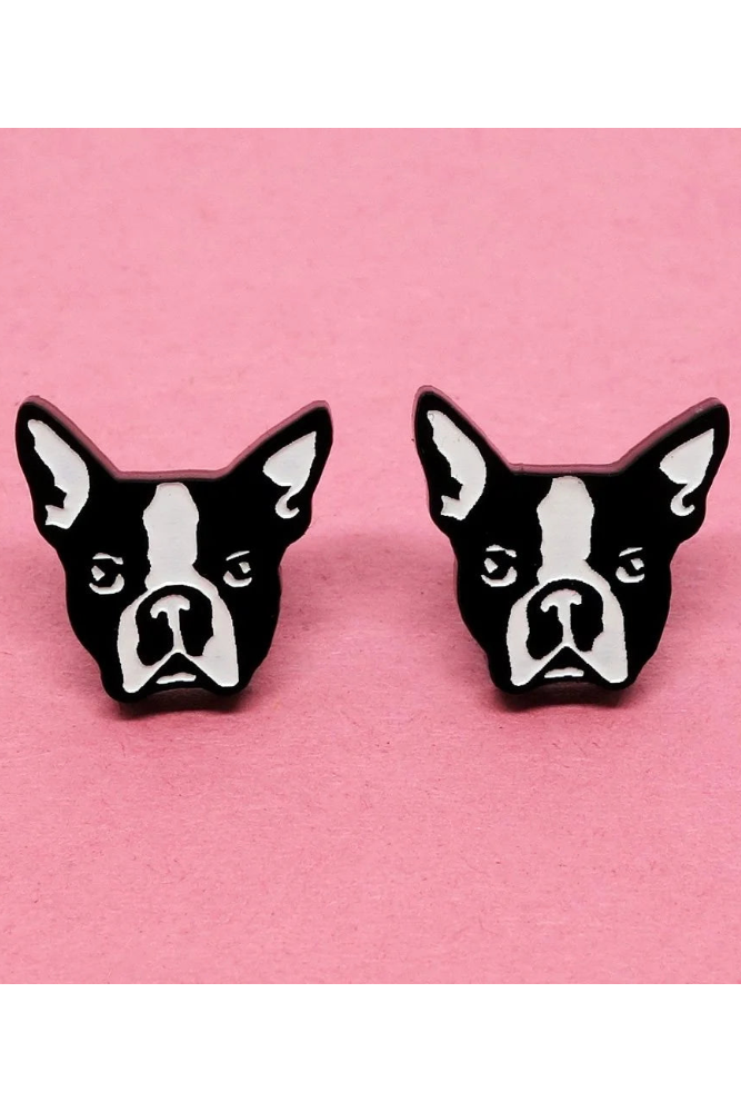 Lili0372 Boston Terrier Stud Earrings