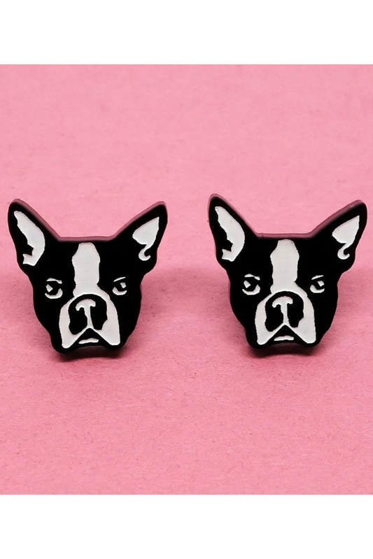 Lili0372 Boston Terrier Stud Earrings