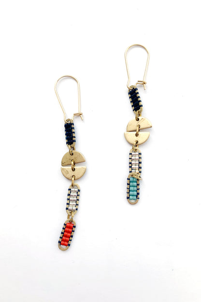 Super Mini Freya Long Chain Dangle Earrings 3 links
