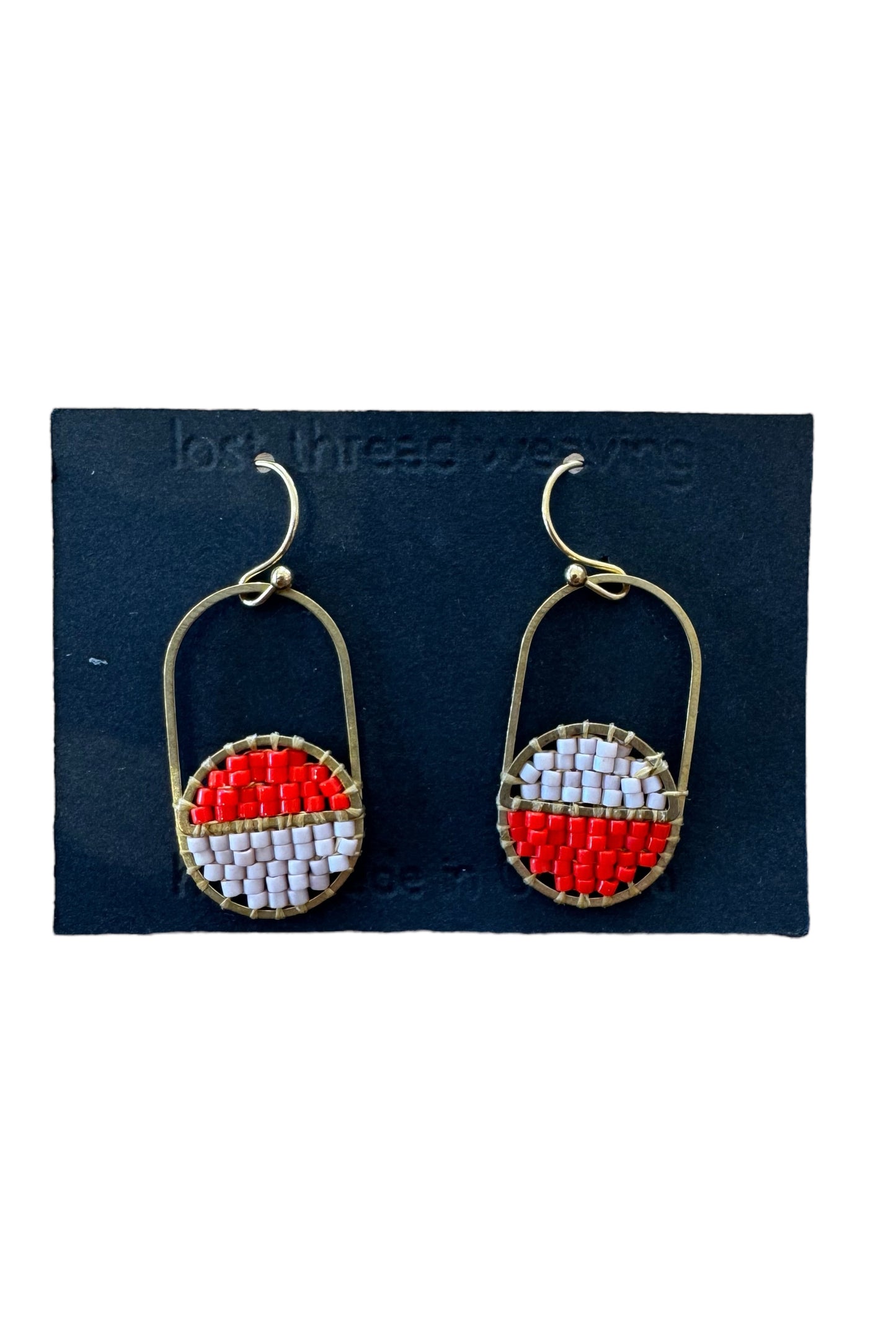 Colour Block Split Circle Capsule Earrings