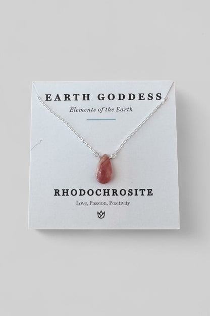 Rhea Single Stone Necklace Sterling Silver