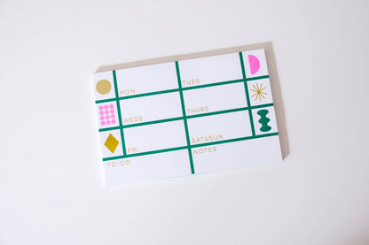 Weekly Notepad • Green