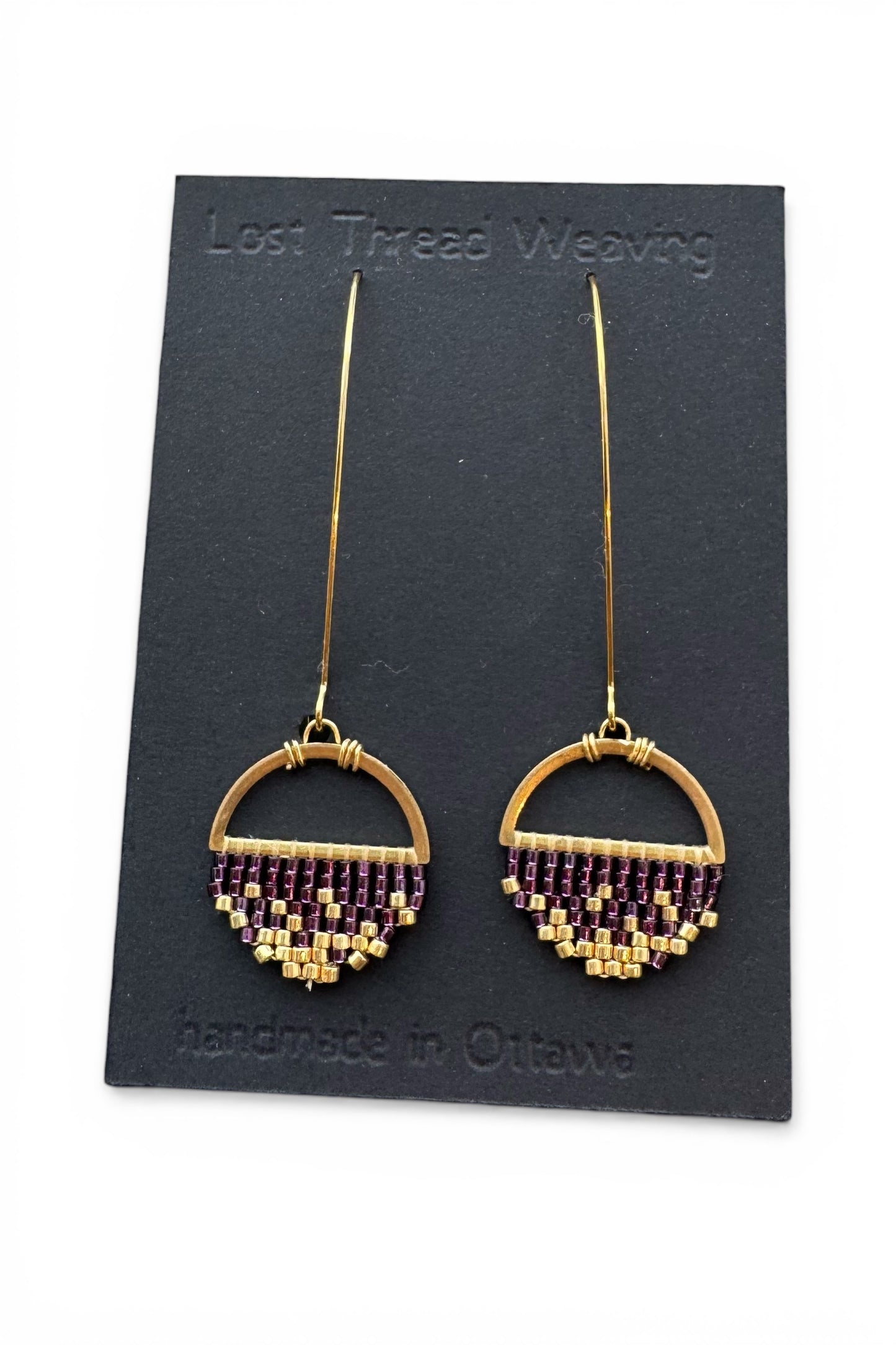 Sally Small - Abstract round earrings -  Gold Ombre