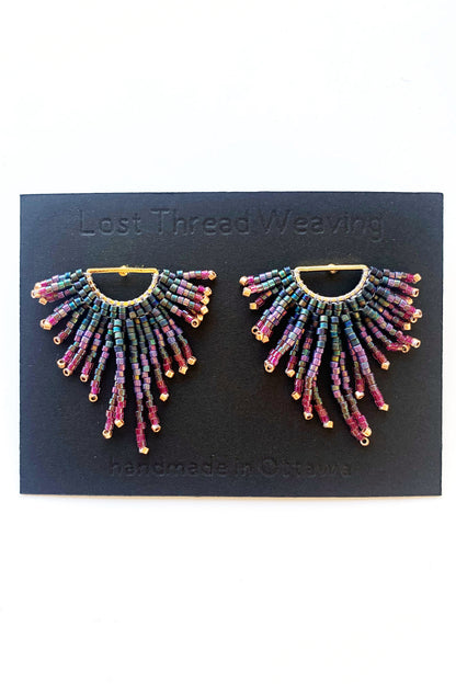 Zelda Beaded Fringe Stud Earrings - MADE TO ORDER