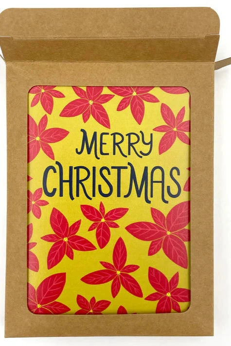 Merry Christmas Poinsettias Card