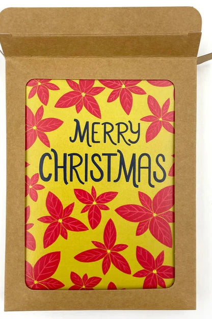 Merry Christmas Poinsettias Card