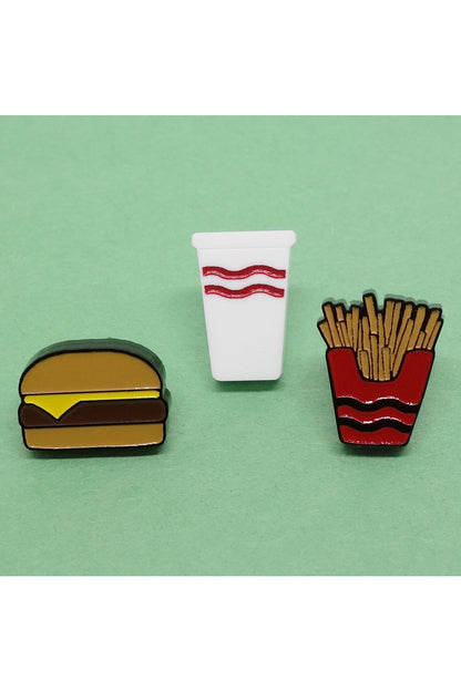 Lili1027 Burger Trio Studs