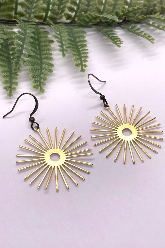 Camilla Short Brass Earrings
