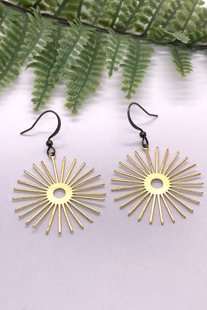 Camilla Short Brass Earrings