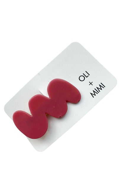 Resin Hair Clips - SQUIGGLE