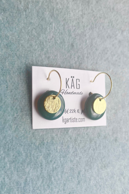 Double Round Ceramic Earrings