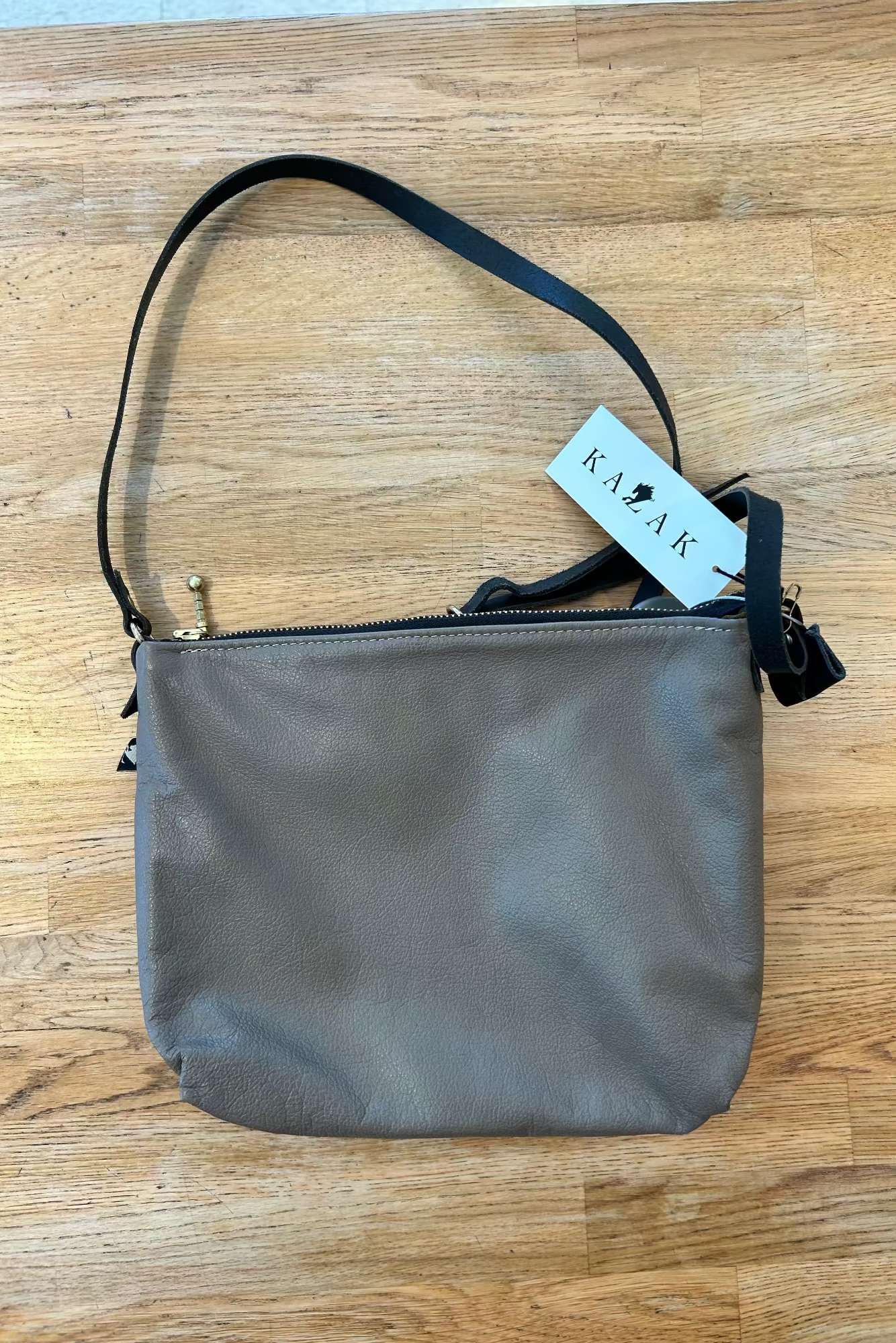 Woodstock Recycled Leather Shoulder Bag
