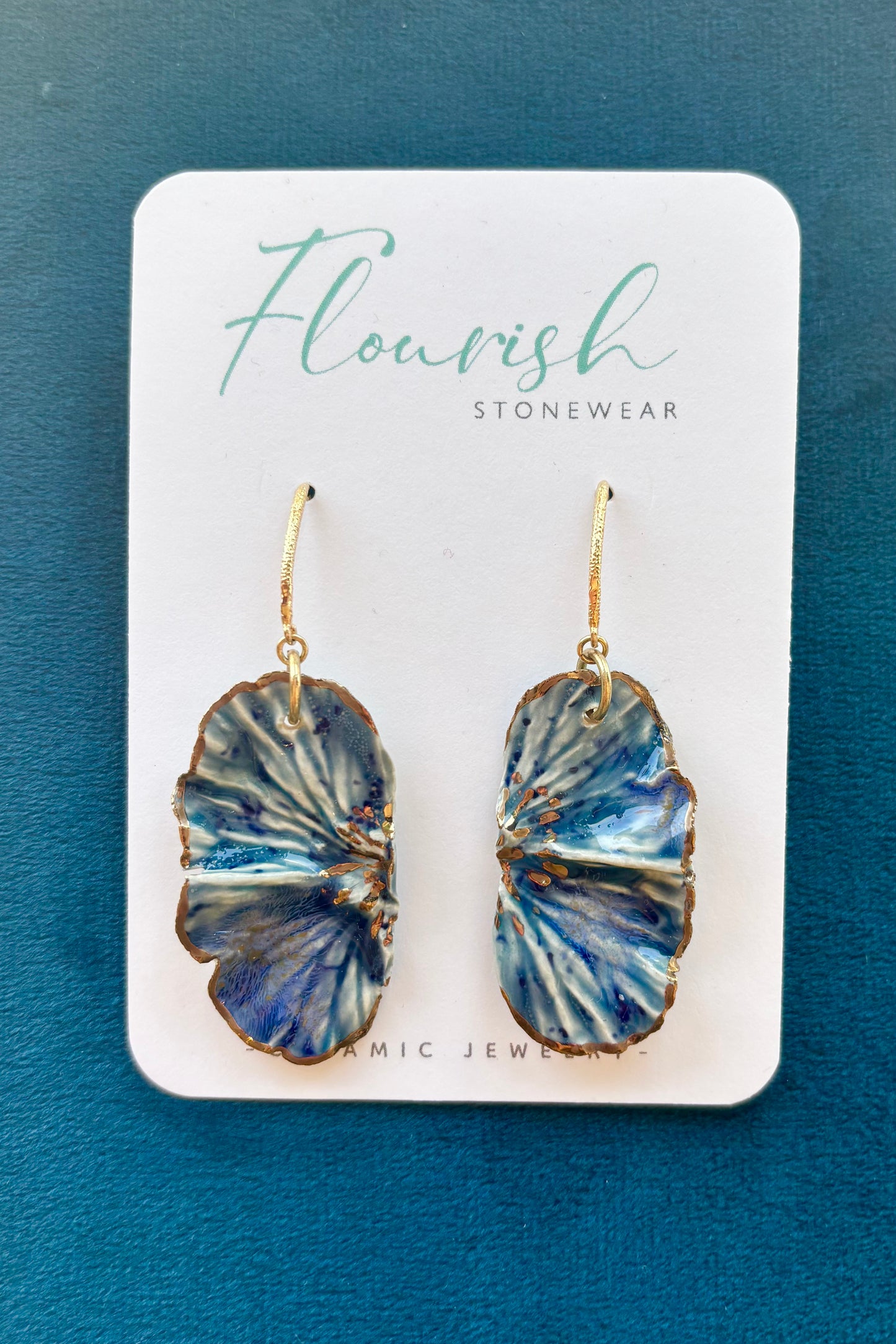Petal Ceramic Dangle Earrings