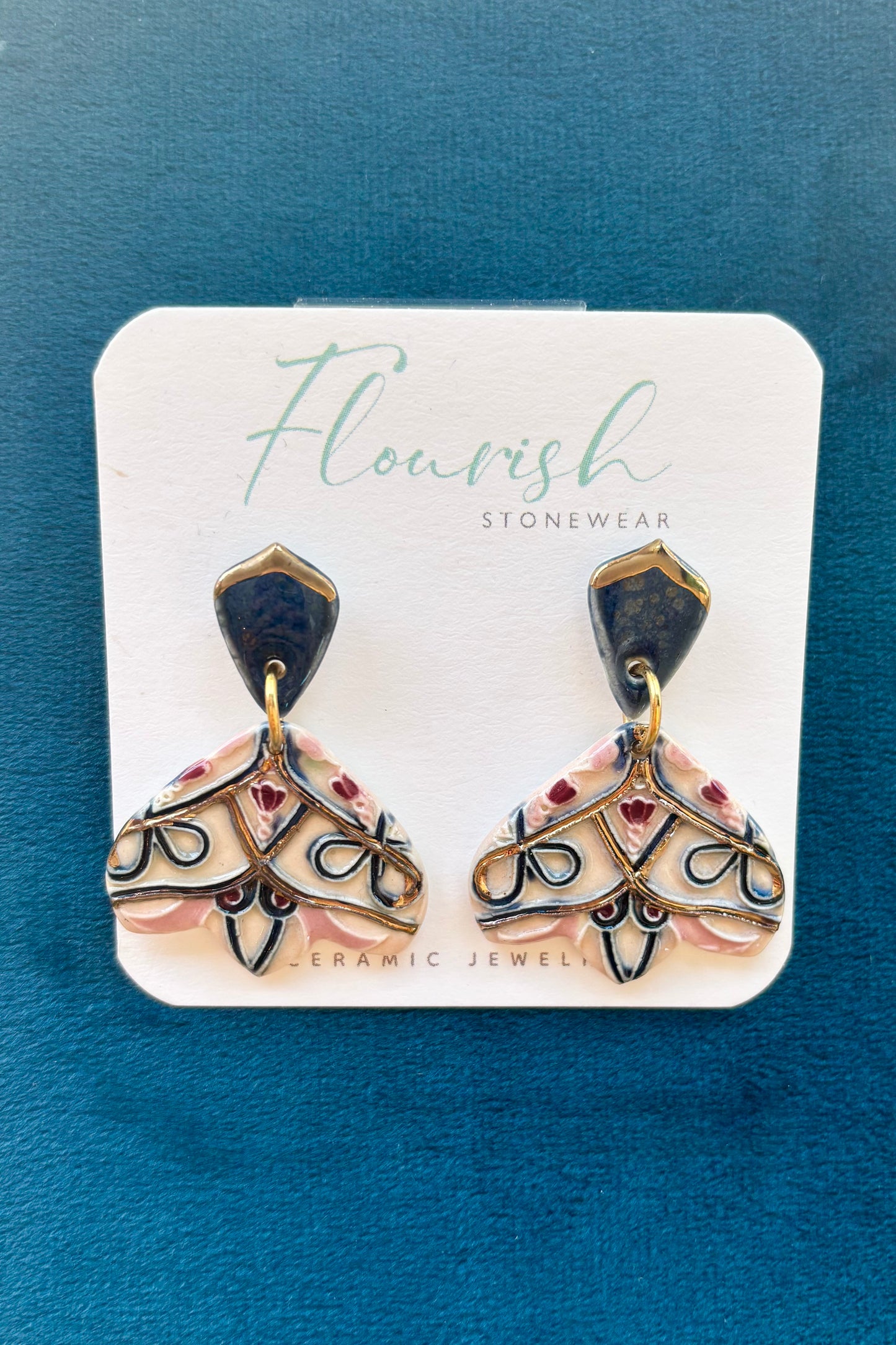 Poinsettia Dangle Earrings