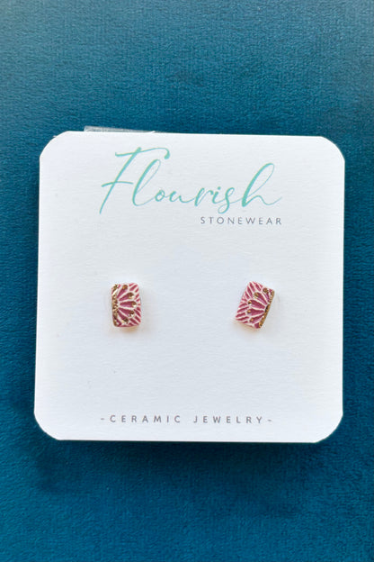 Rectangle Imprint Studs