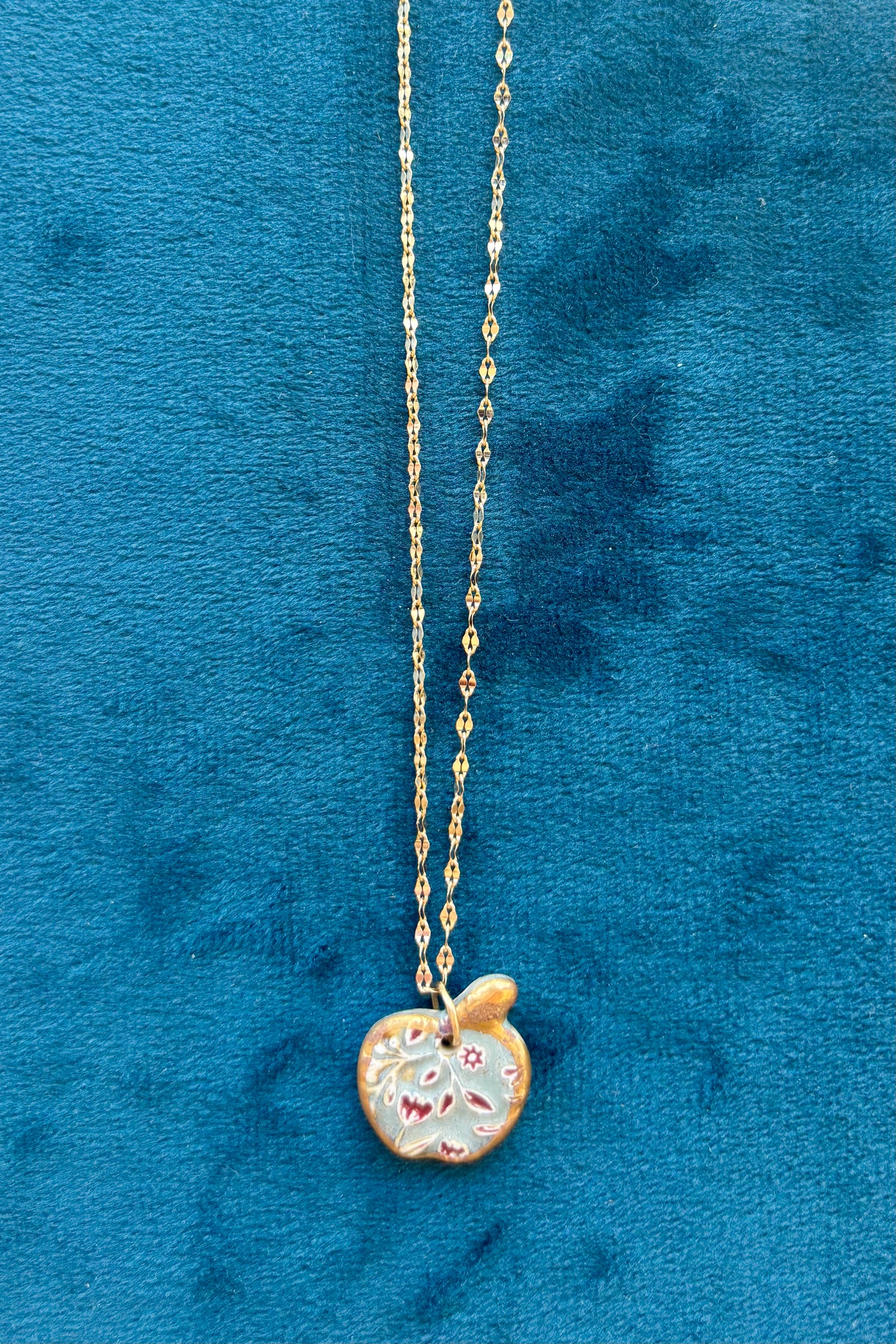 Ceramic Apple Imprint Necklace