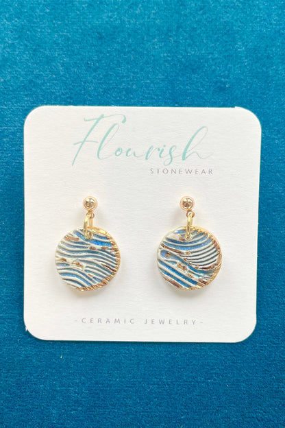 Petite Engraved Dangle Earrings