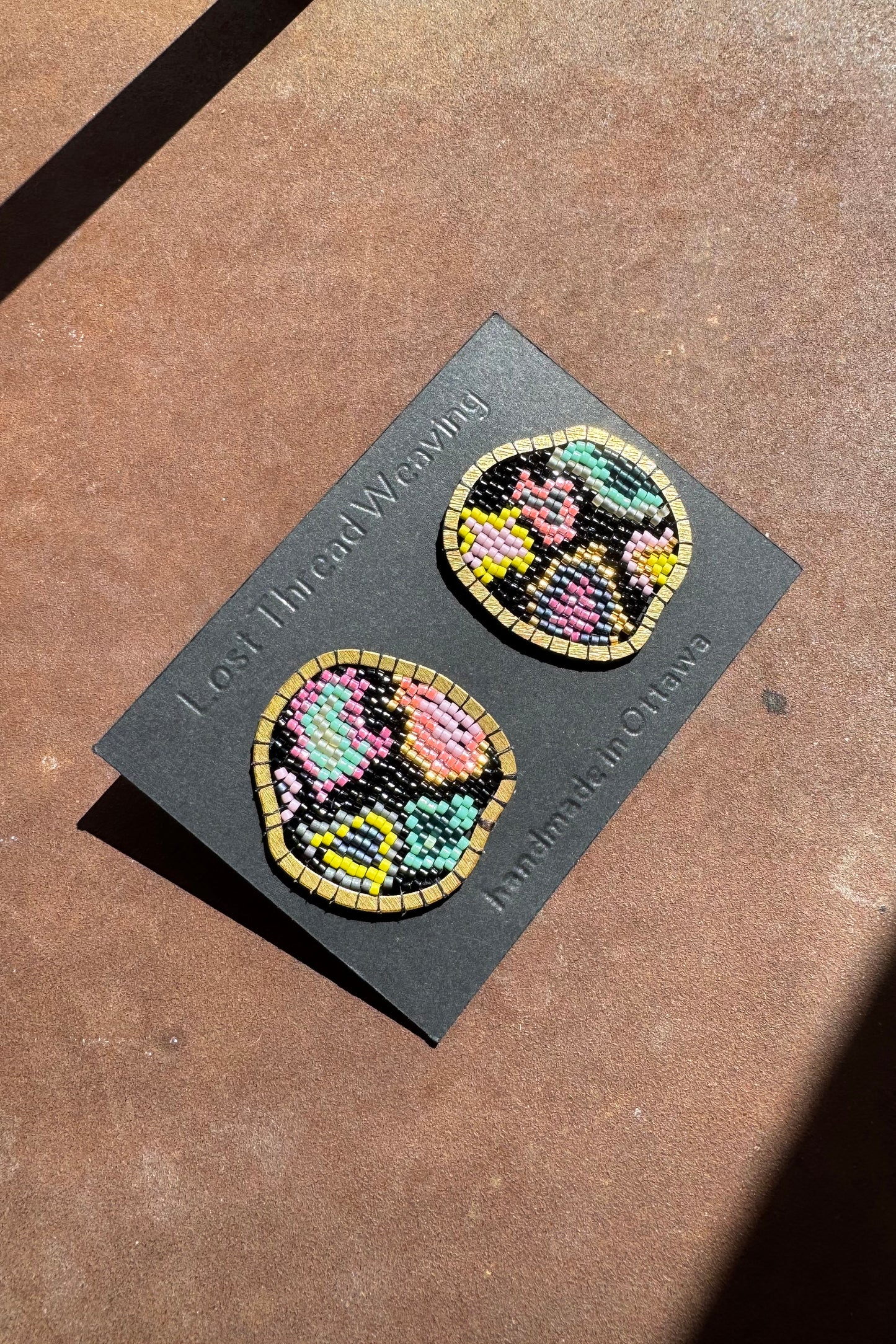 Ameoba Studs Pinks Yellow Cream - MADE TO ORDER