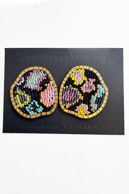 Ameoba Studs Pinks Yellow Cream - MADE TO ORDER