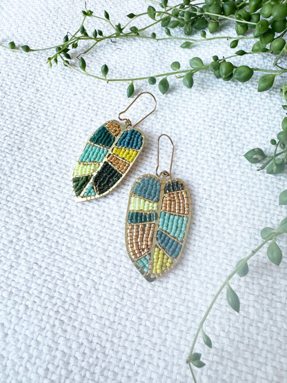 Beaded Tropical Leaves