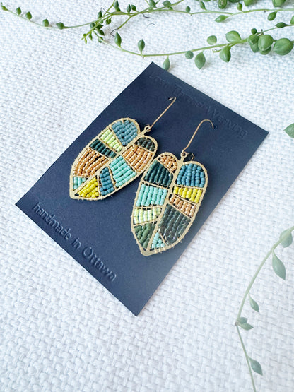 Beaded Tropical Leaves