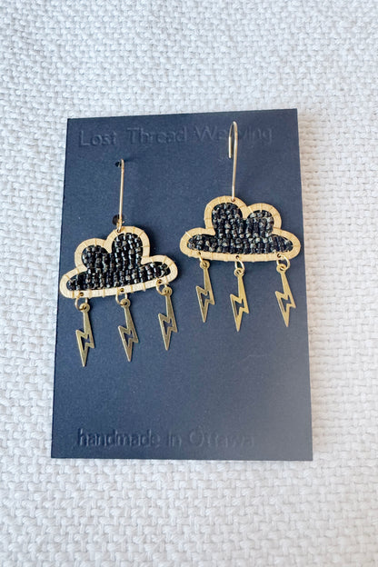 Large Stormy Cloud Earrings