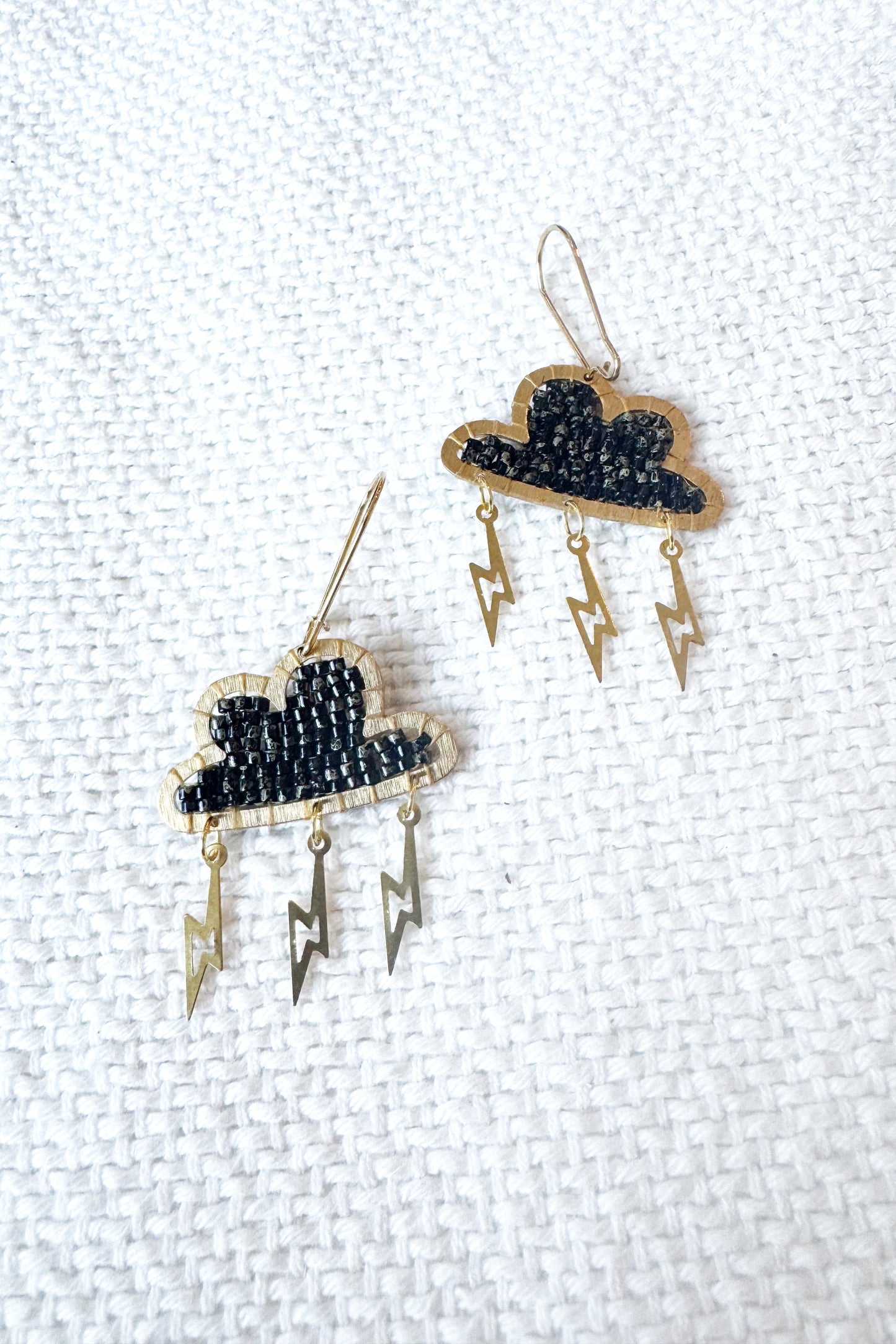Large Stormy Cloud Earrings