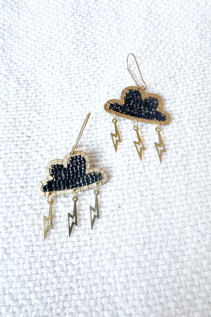 Large Stormy Cloud Earrings