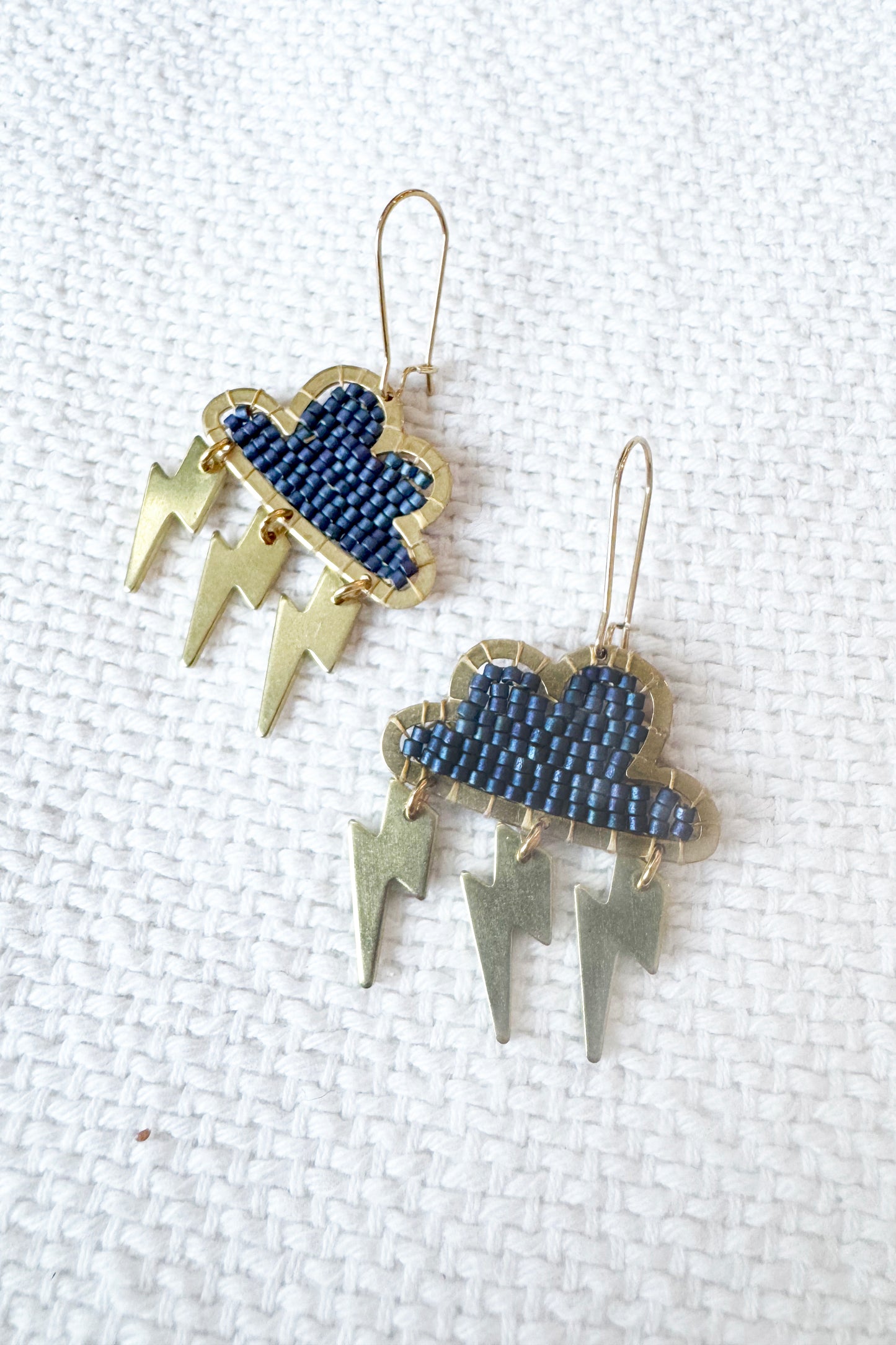 Large Stormy Cloud Earrings