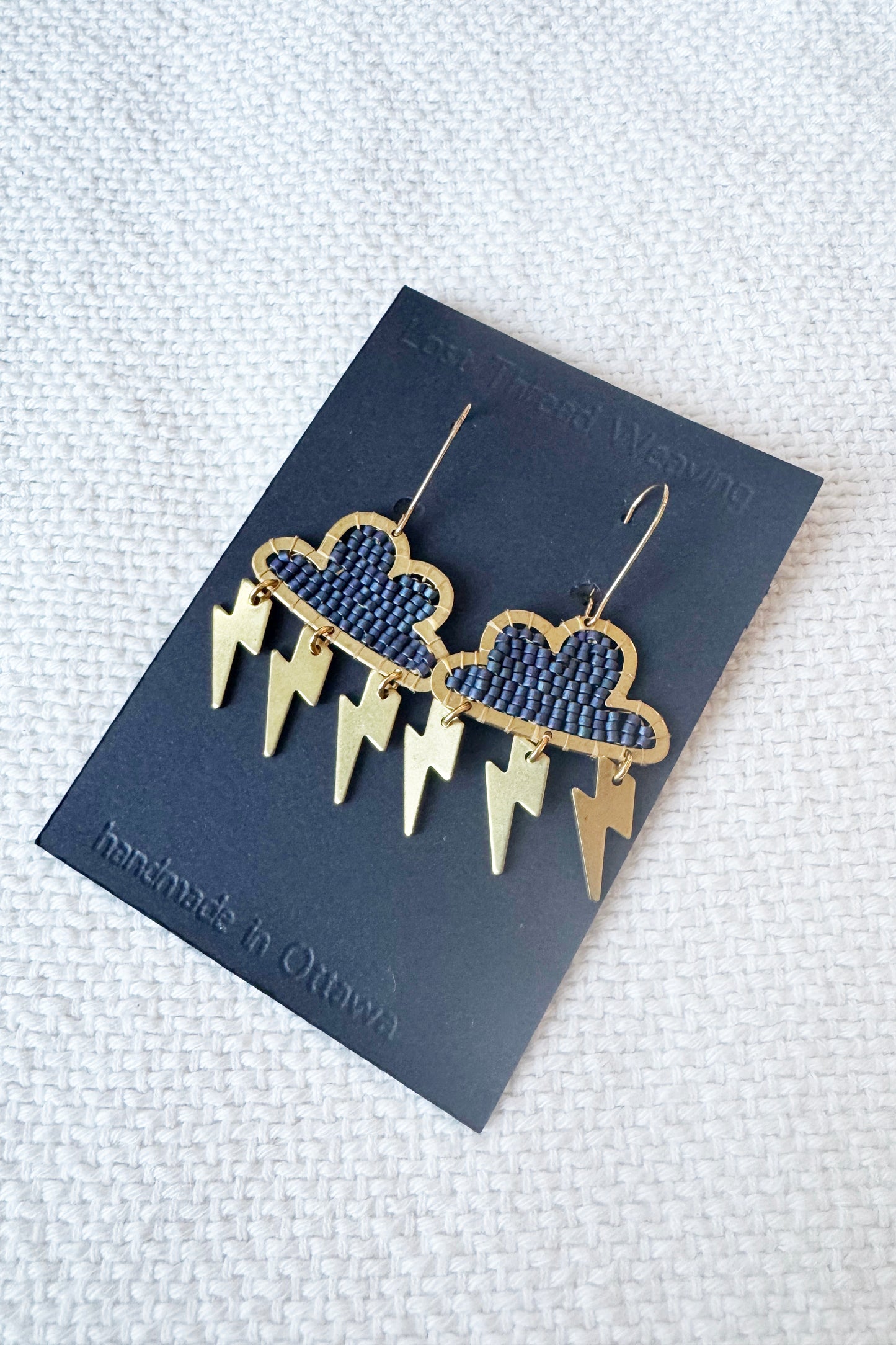Large Stormy Cloud Earrings