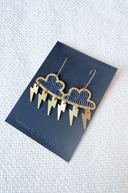 Large Stormy Cloud Earrings