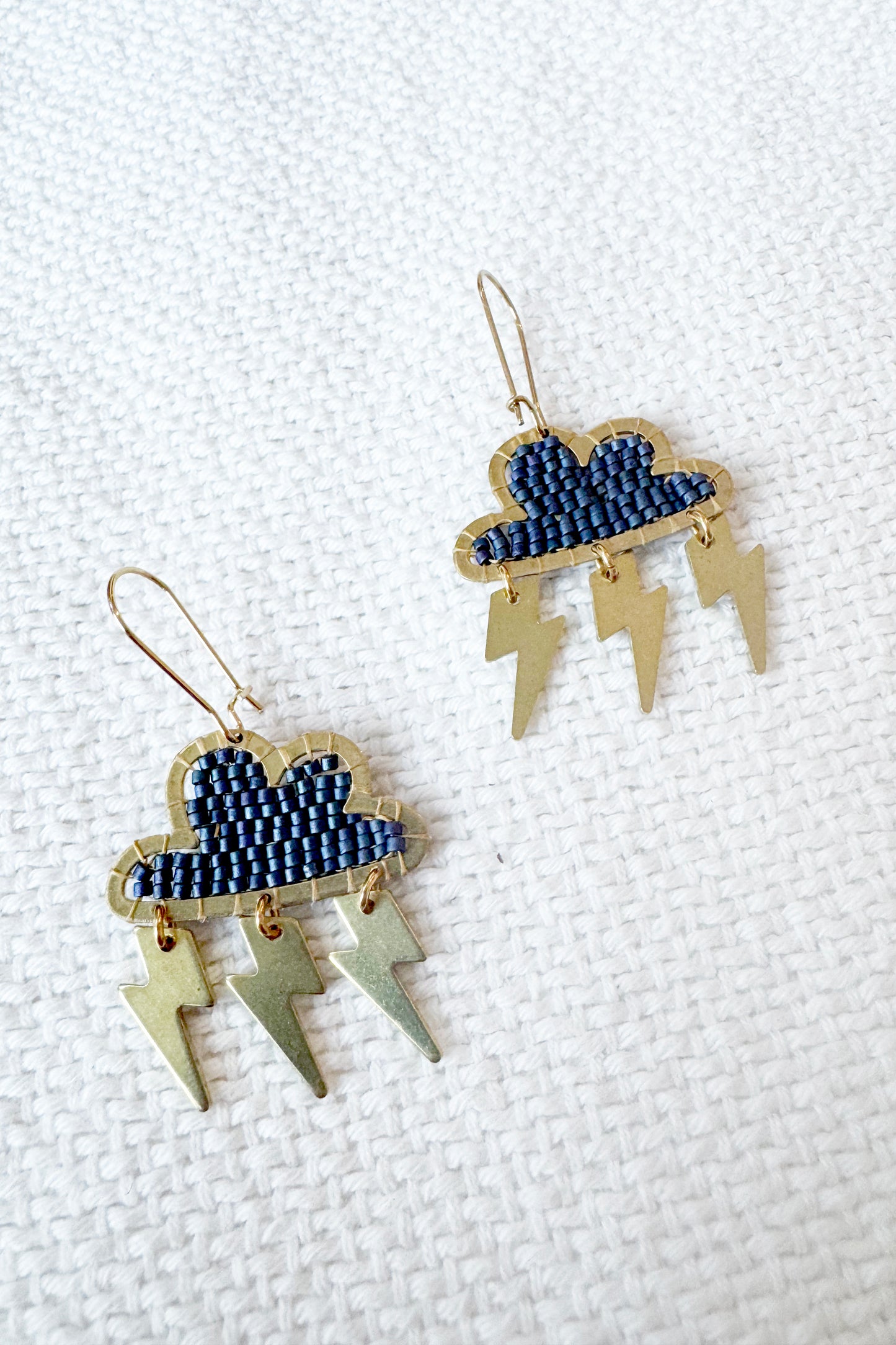 Large Stormy Cloud Earrings