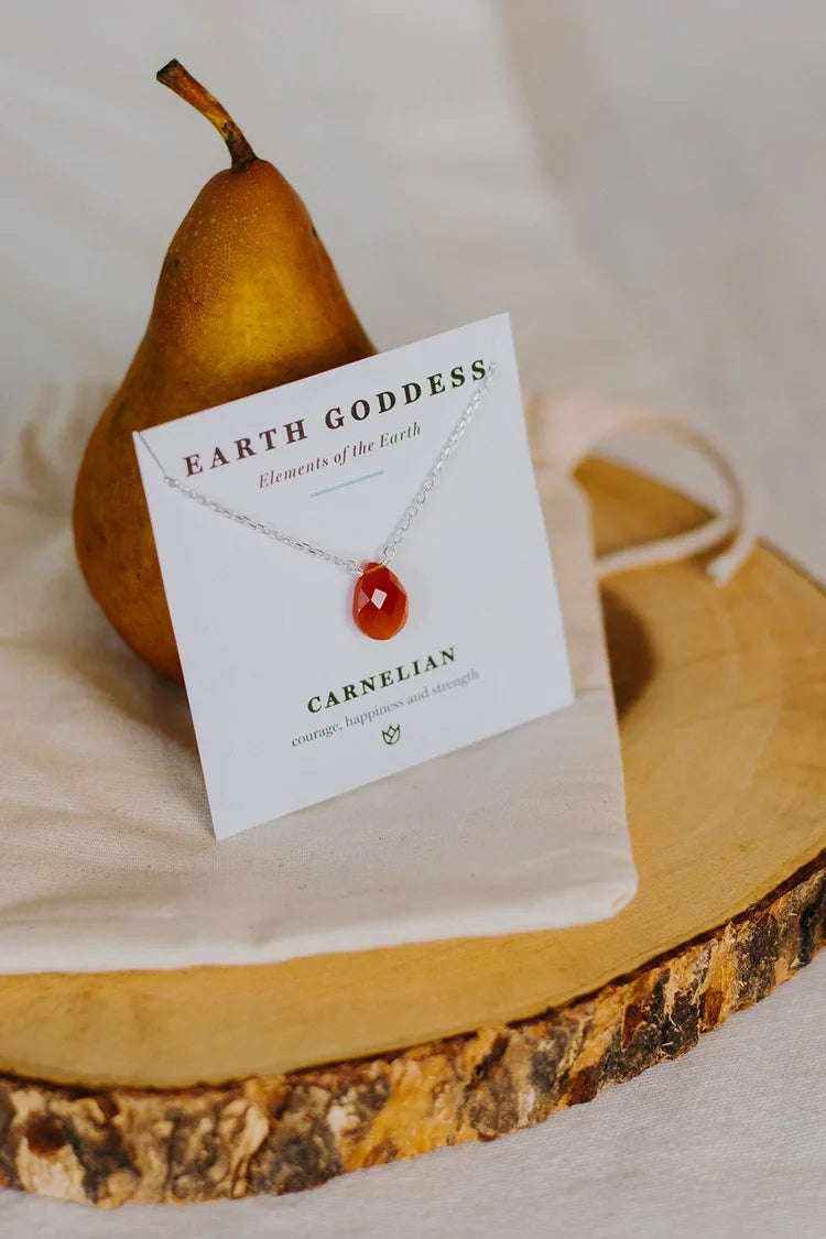 Rhea Single Stone Necklace Sterling Silver