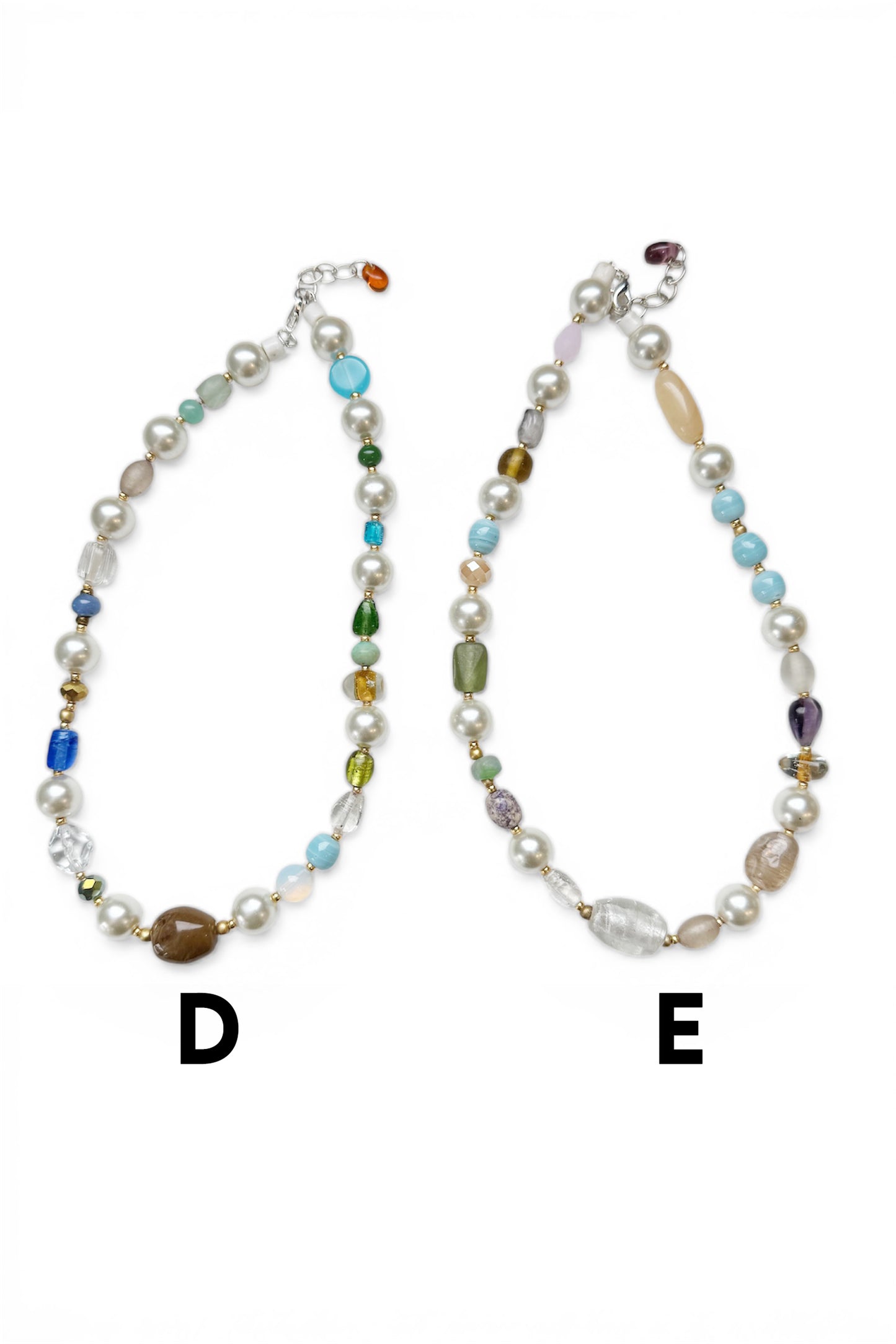 Vintage Glass & Resin, Large Pearl Necklaces