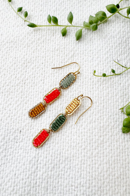 Mini Freya 3 link Chain Dangle Earrings