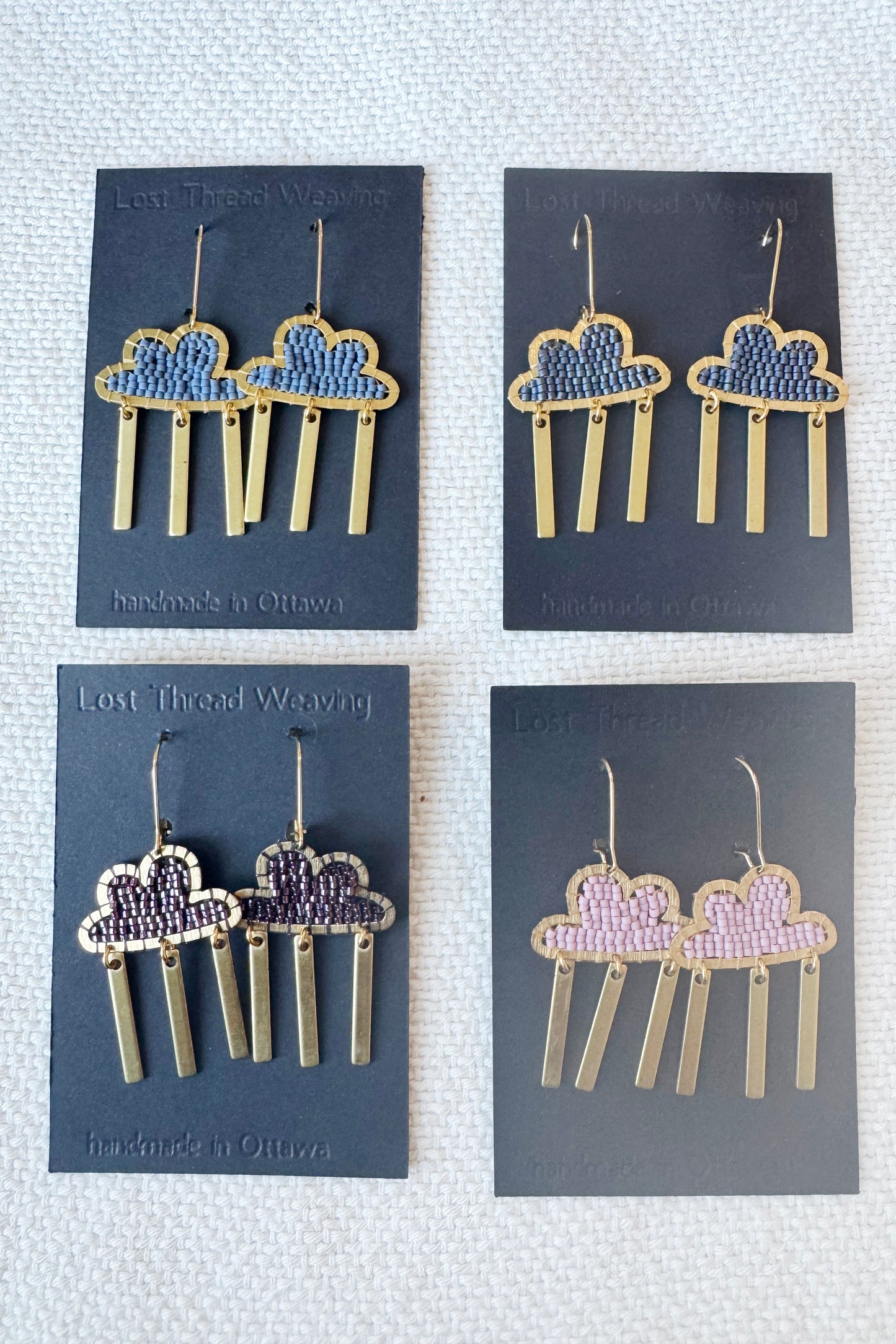 Large Stormy Cloud Earrings