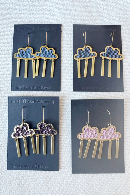 Large Stormy Cloud Earrings