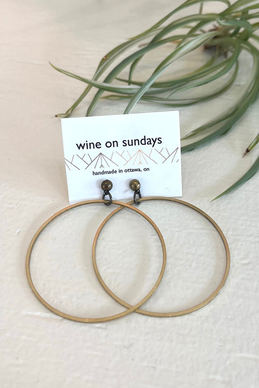 Simple City Hoop Earrings