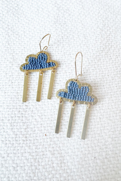 Large Stormy Cloud Earrings