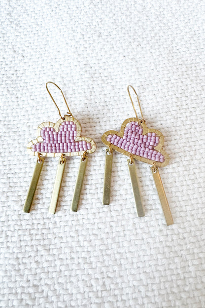 Large Stormy Cloud Earrings