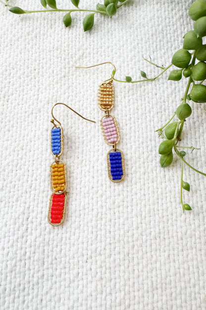 Mini Freya 3 link Chain Dangle Earrings