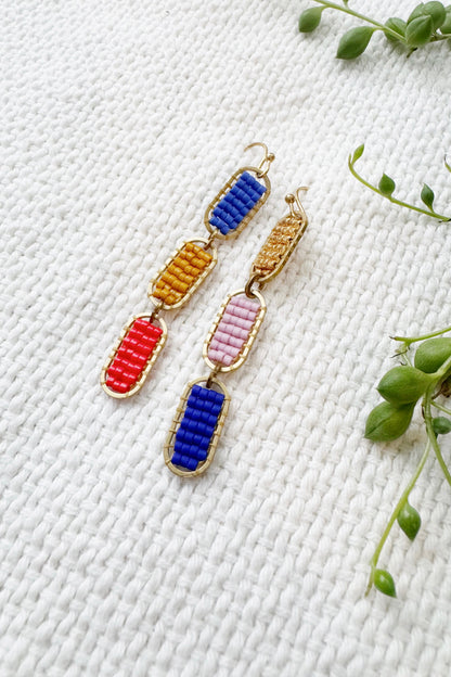 Mini Freya 3 link Chain Dangle Earrings