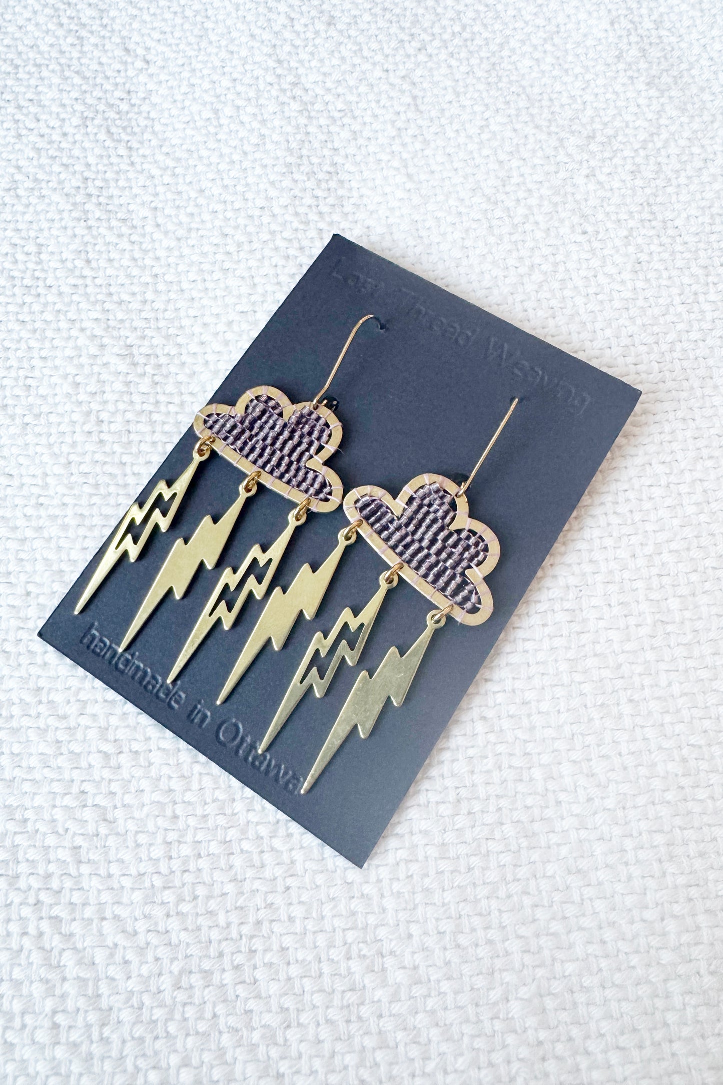Large Stormy Cloud Earrings